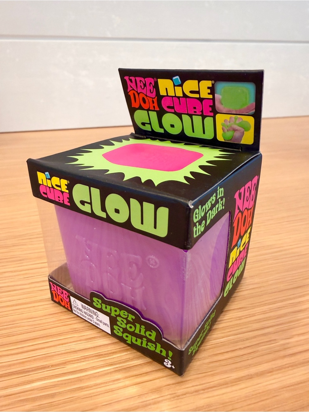 Purple Needoh Nice Cube Glow in the Dark